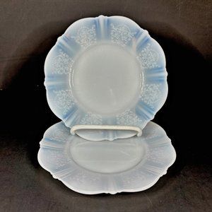 2 American Sweetheart Monax Cake Plates 30s Vtg Macbeth Evans Replacement